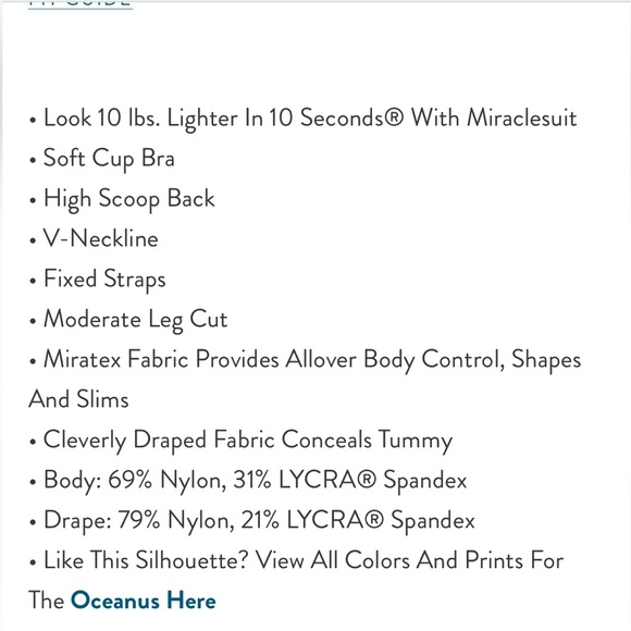 MIRACLESUIT “Oceanus” One Piece Swimsuit with Wrap Front - Picture 7 of 10